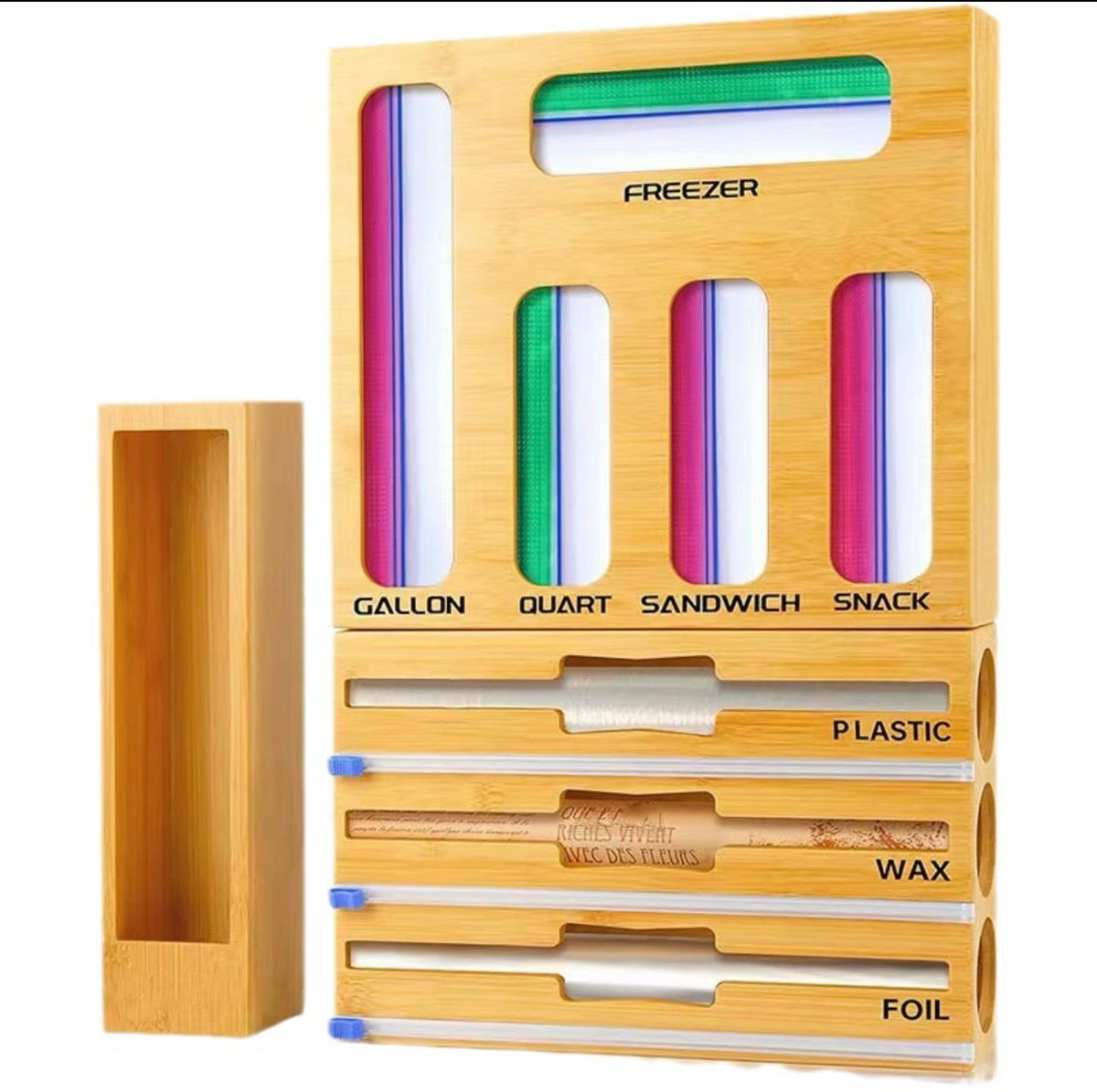 9in1 Bamboo storage bag organizer